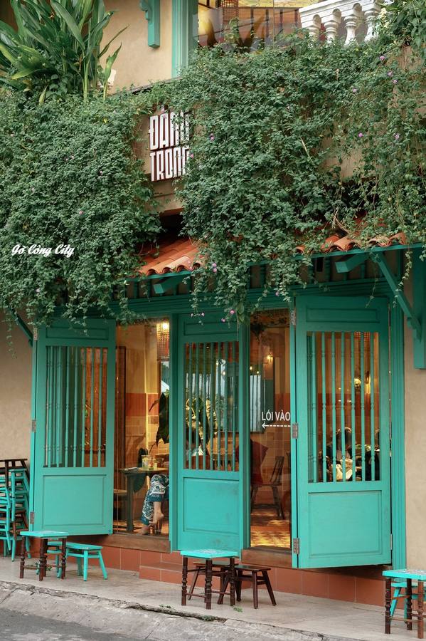Cafe Đàng Trong góc đường hàm cá mập đẹp bật nhất Tiền Giang