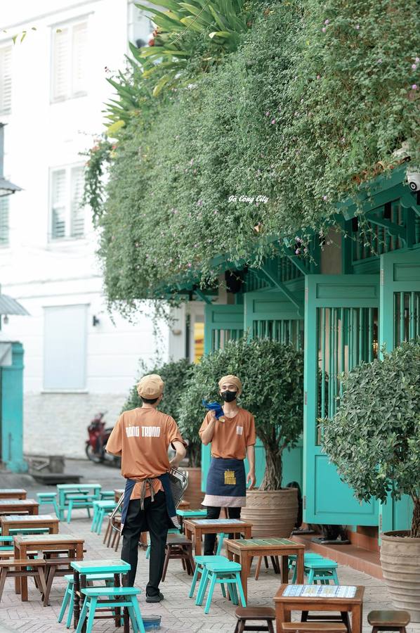 Cafe Đàng Trong góc đường hàm cá mập đẹp bật nhất Tiền Giang